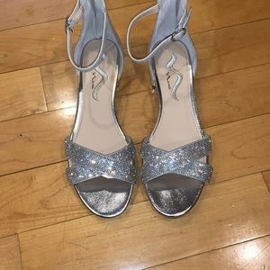 Nina Silver Strappy Sandals